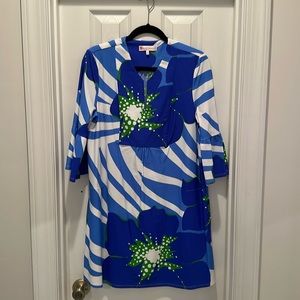 Jude Connally Kerry dress blue floral periwinkle